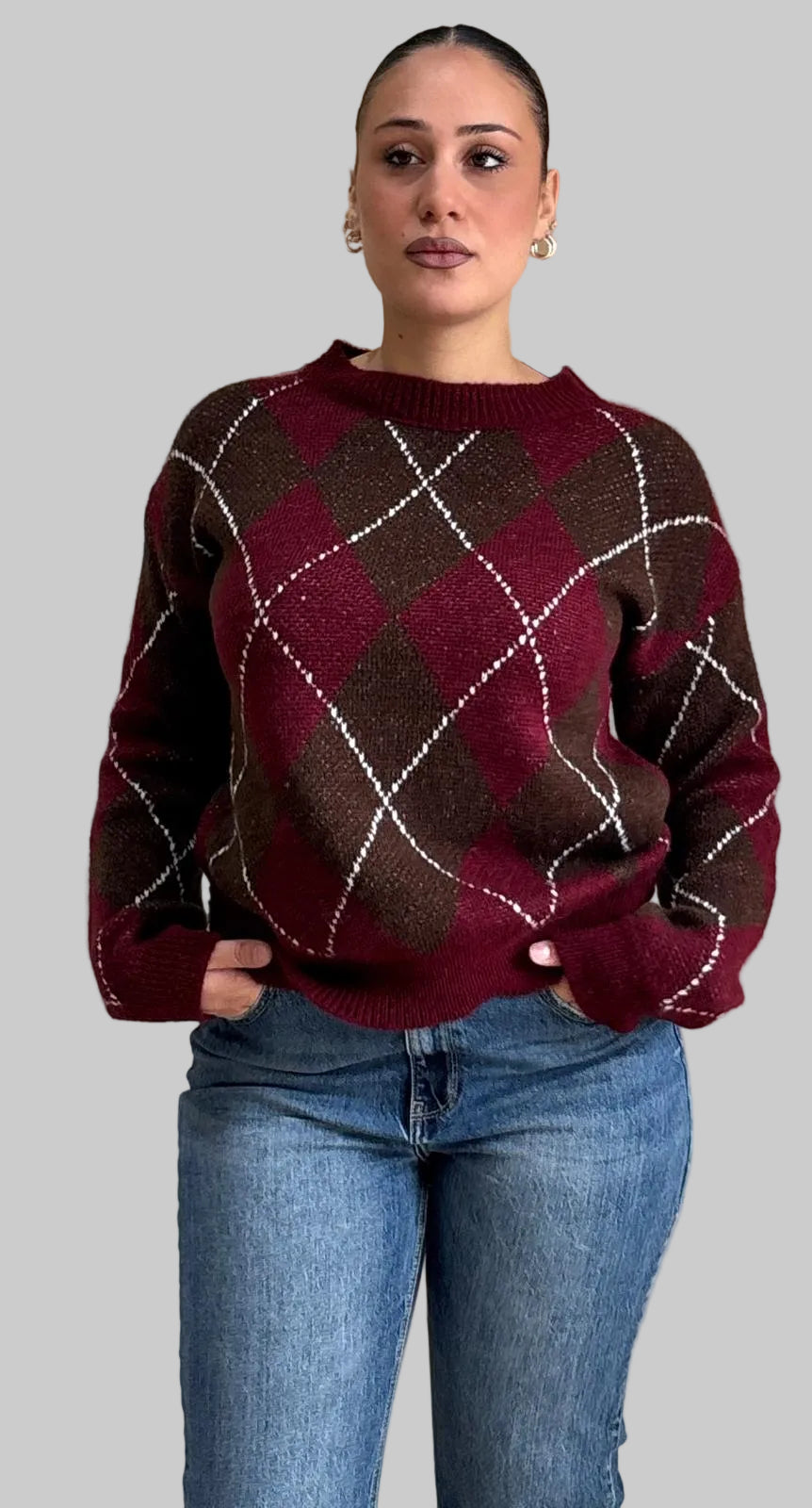 Maglione con rombi