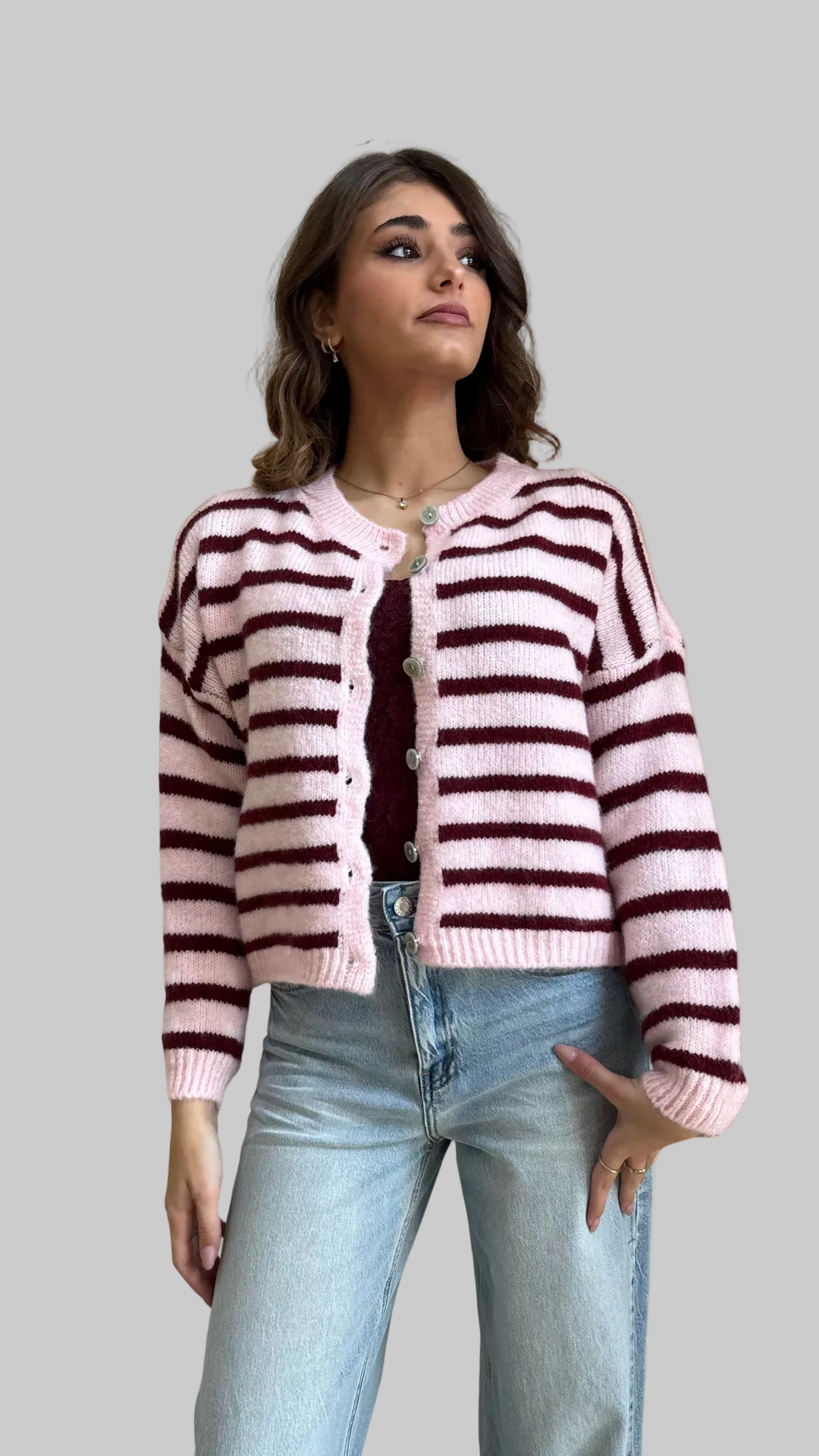 Cardigan a Righe