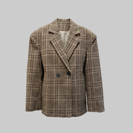 Giacca a quadri Oversize con Dettaglio sul Retro