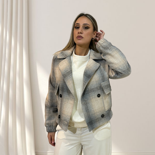 Bomber Jacket a Quadri Donna
