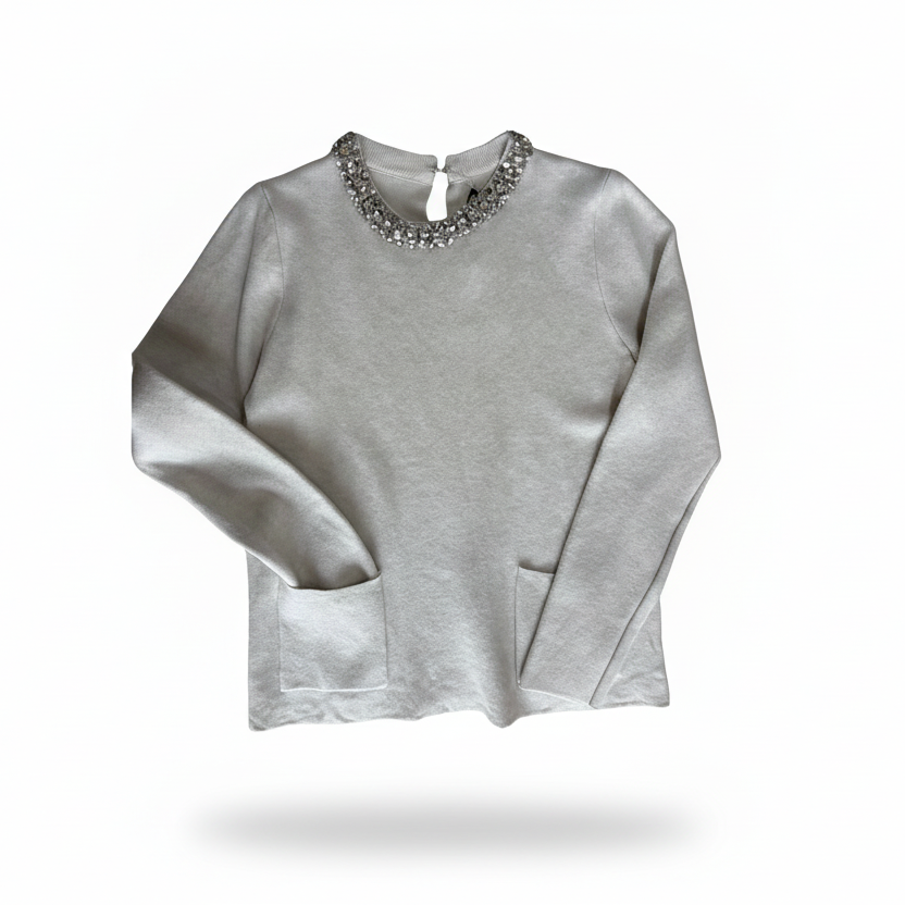 Maglioncino con collo gioiello