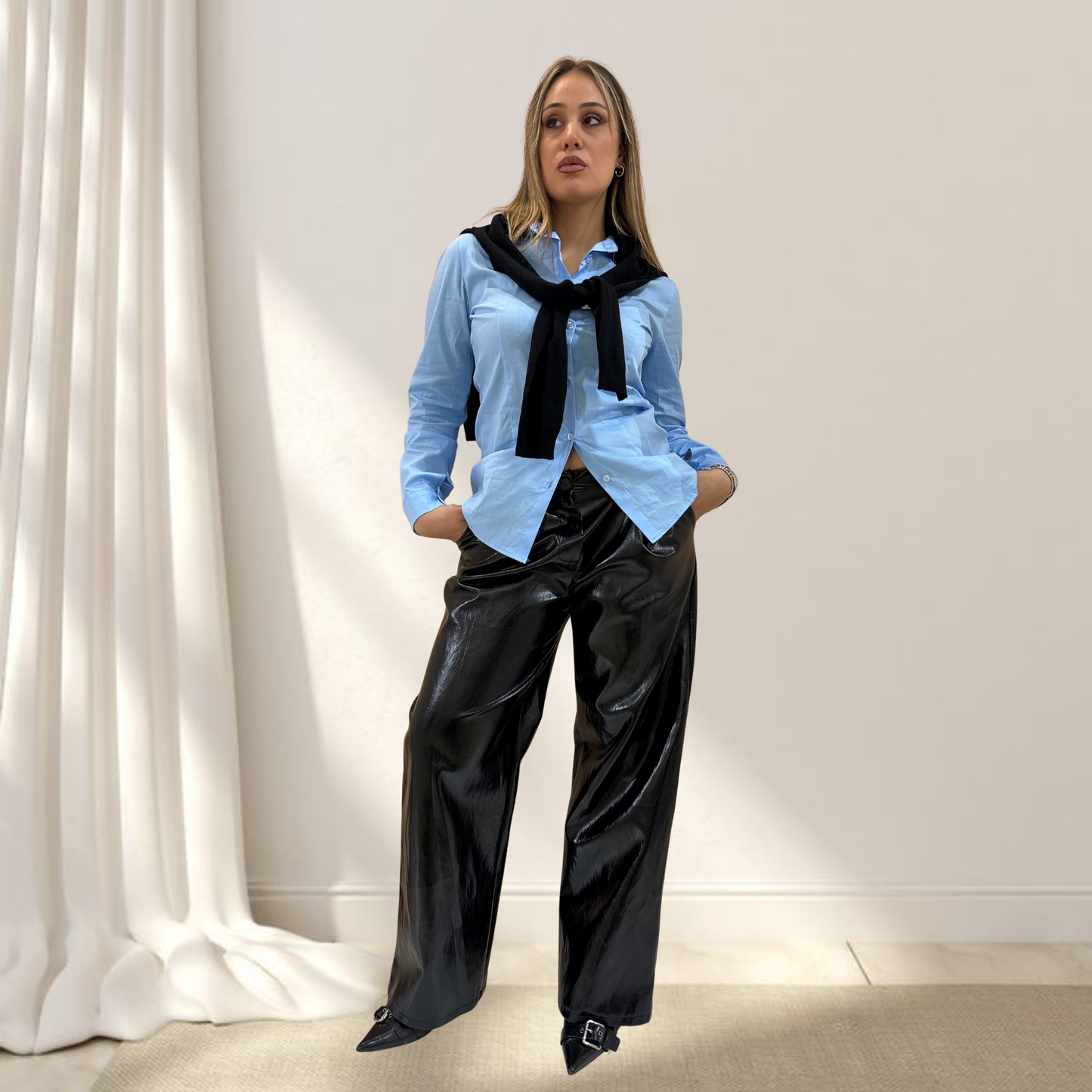 Pantalone in eco-pelle