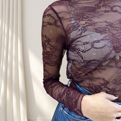 Body in pizzo velato