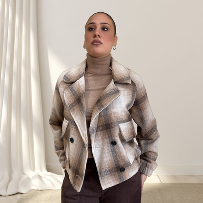 Bomber Jacket a Quadri Donna