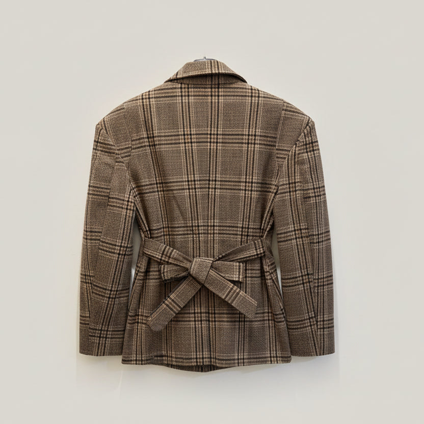 Giacca a quadri Oversize con Dettaglio sul Retro