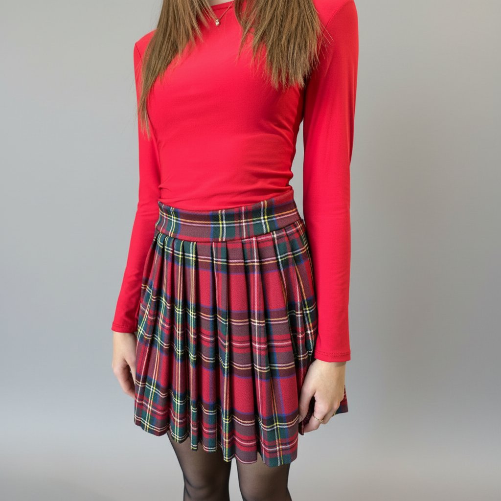 Gonna plissettata tartan