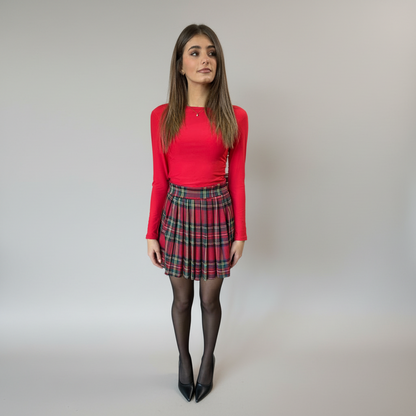 Gonna plissettata tartan