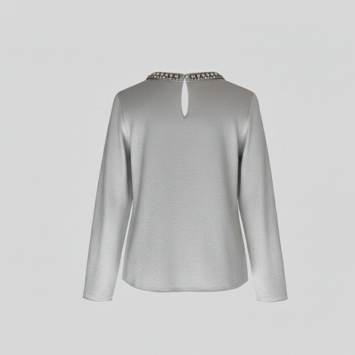 Maglioncino con collo gioiello