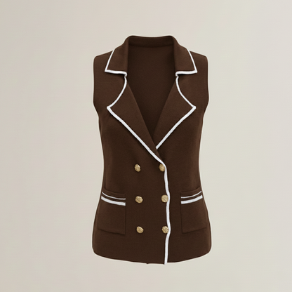 Gilet in maglia con bottoni e tasche