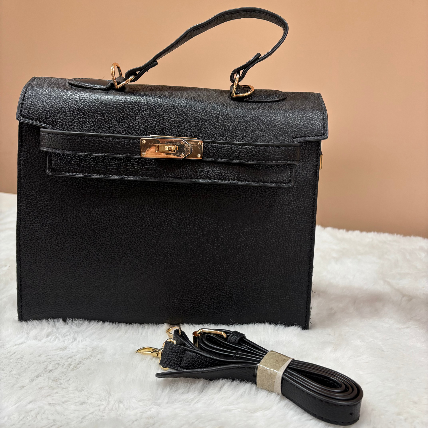 Borsa nera eco-pelle