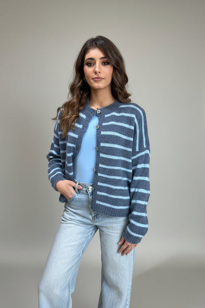Cardigan a Righe