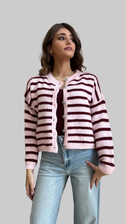 Cardigan a Righe
