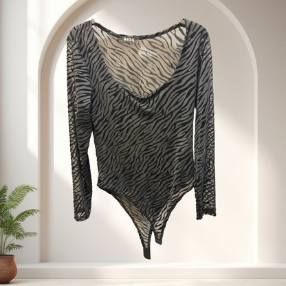 Body semitrasparente animalier