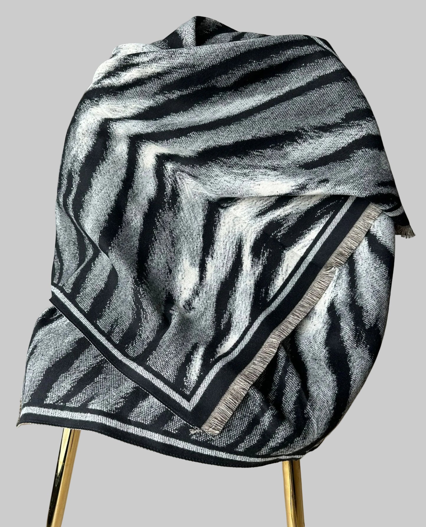 Maxi Sciarpa Stampa Zebrata