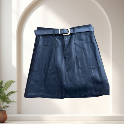 Gonna corta in eco-pelle