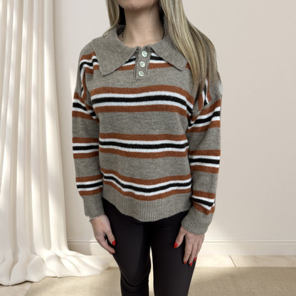 Maglioncino con colletto e bottoni