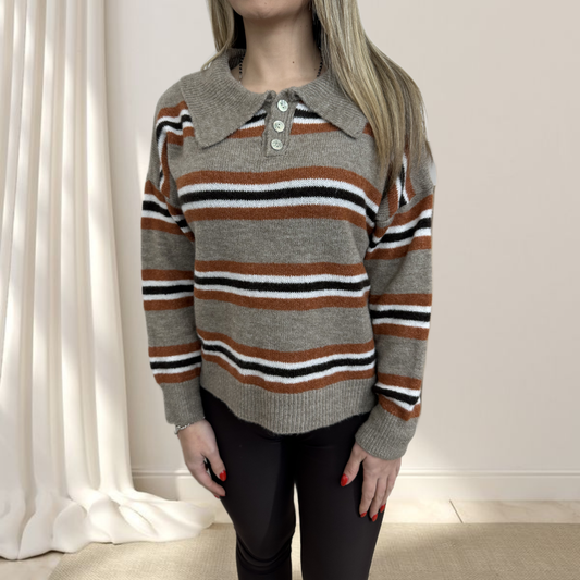 Maglioncino con colletto e bottoni