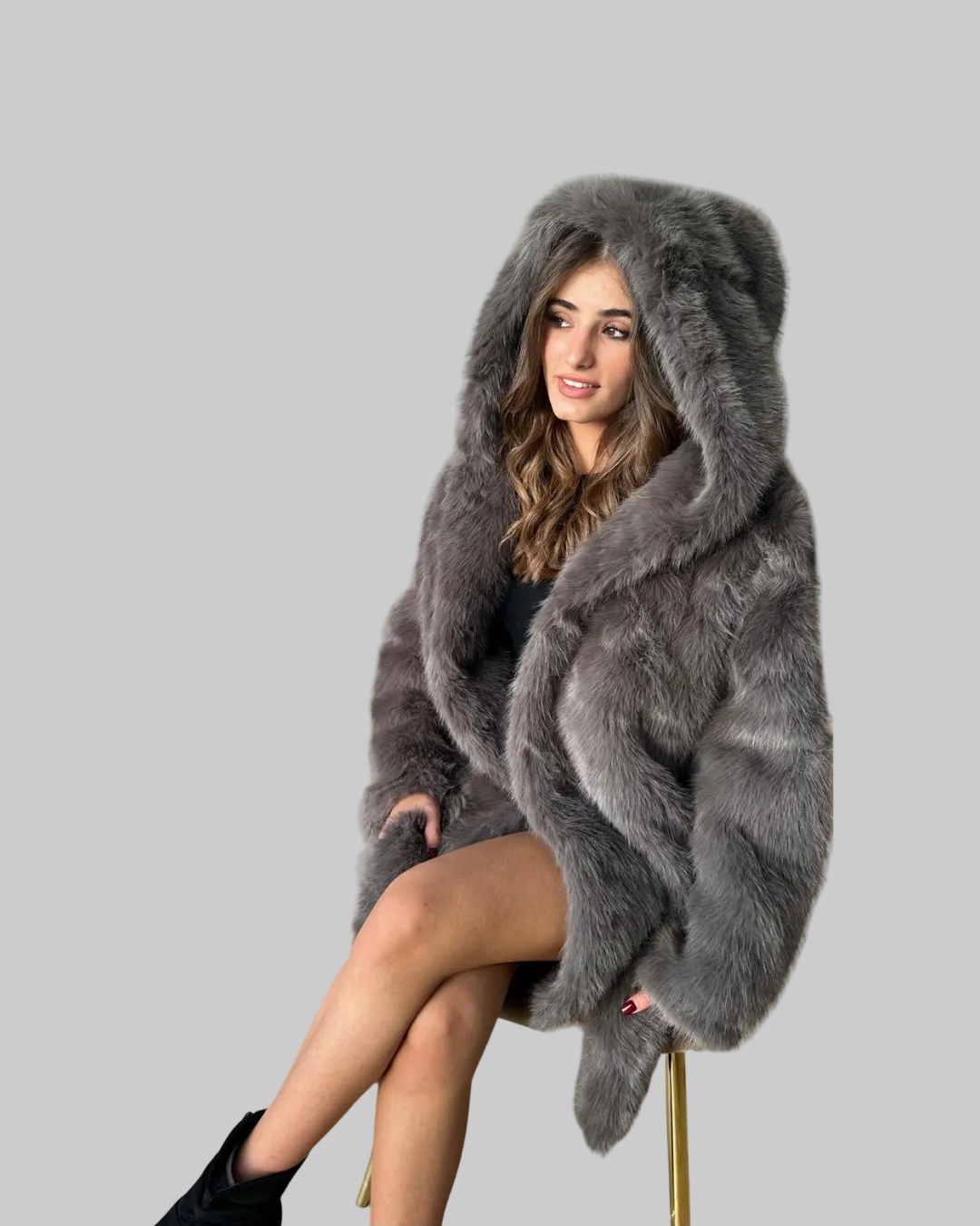 Eco-Pelliccia con Cintura