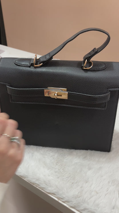 Borsa nera eco-pelle