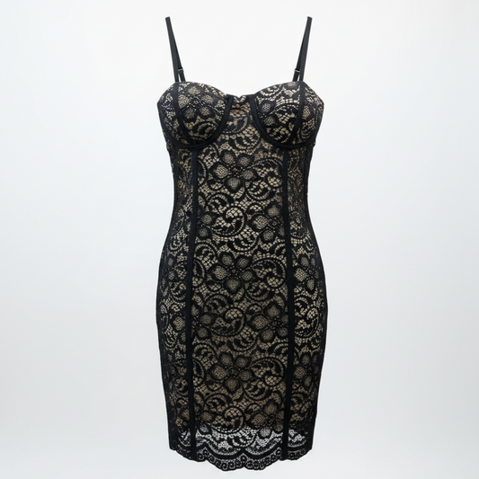 Professional ghost mannequin photo of mini dress with straps