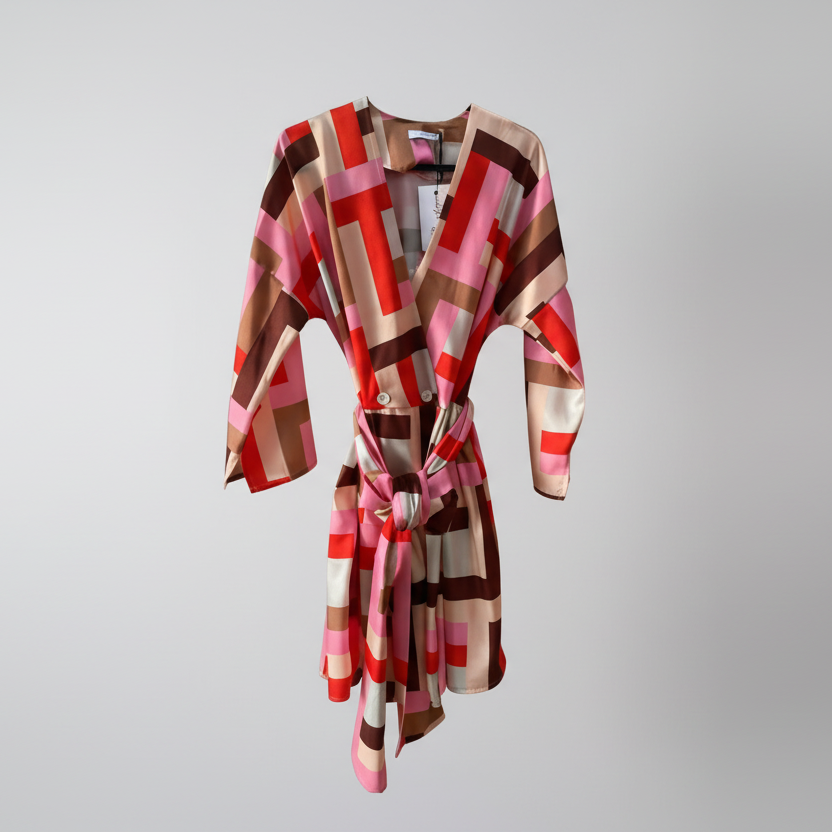 Professional ghost mannequin photo of mini kimono Lumina